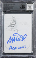 Magic Johnson "HOF 2002" Signed 2022 Panini PP Black #12 Card Auto 10 BAS Slab