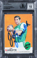 Jets Joe Namath Authentic Signed 1969 Topps #100 Card Auto 10! BAS Slabbed 1