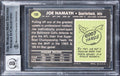 Jets Joe Namath Authentic Signed 1969 Topps #100 Card Auto 10! BAS Slabbed 1