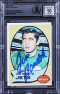 Jets Joe Namath Authentic Signed 1970 Topps #150 Card Auto 10! BAS Slabbed 2