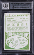 Jets Joe Namath Authentic Signed 1968 Topps #65 Card Auto 10! BAS Slabbed 1