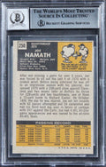 Jets Joe Namath Authentic Signed 1971 Topps #250 Card Auto 10! BAS Slabbed 2