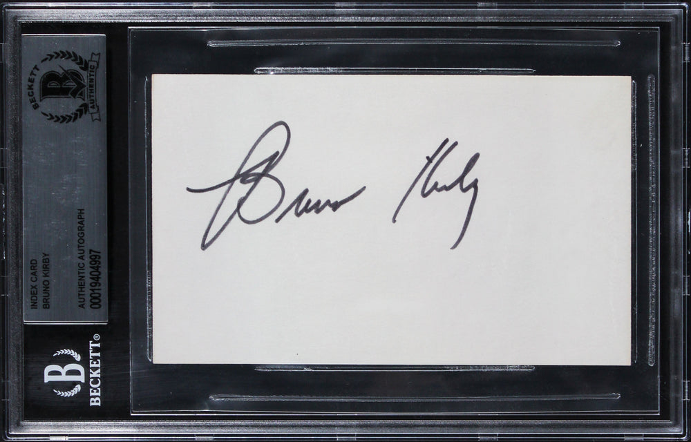 Bruno Kirby City Slickers Authentic Signed 3x5 Index Card BAS Slabbed 2