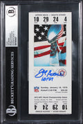 Steelers Joe Greene "HOF 87" Signed SB X Replica Ticket Stub Auto 10! BAS Slab