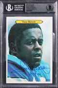 Cowboys Tony Dorsett "HOF" Signed 1980 Topps Super #11 5x7 Card Auto 10 BAS Slab