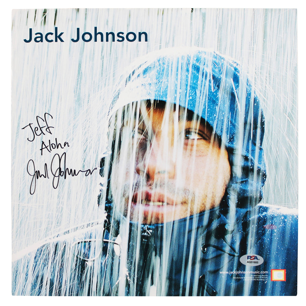Jack Johnson "Jeff, Aloha" Signed Brushfire Fairytales Album Flat PSA #AQ51685