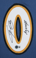 Gilbert Arenas "Agent 0" Signed Blue Pro Style Framed Jersey BAS Witnessed