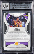 Magic Johnson Signed 2019 Panini Prizm Purple Wave 325 Card Auto 10! BAS Slabbed