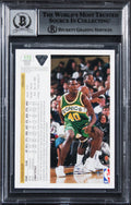 Sonics Shawn Kemp Signed 1991 Upper Deck #173 Card Auto Grade 10! BAS Slabbed