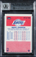 Lakers Magic Johnson "HOF 02" Signed 1986 Fleer #53 Card Auto 10! BAS Slabbed 3