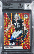 Howie Long Signed 2020 Panini Mosaic Reactive Gold #107 Card Auto 10! BAS Slab