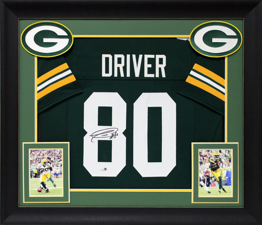 Donald Driver Authentic Signed Green Pro Style Framed Jersey JSA Witness