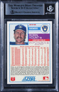 Brewers Robin Yount Authentic Signed 1988 Score #160 Card BAS Slabbed