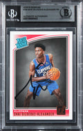 Shai Gilgeous-Alexander Signed 2018 Donruss #162 Rated Rookie Card BAS Slabbed 4