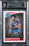 Shai Gilgeous-Alexander Signed 2018 Donruss #162 Rated Rookie Card BAS Slabbed 3