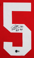 Patrick Willis "HOF 24" Signed Red Pro Style Framed Jersey BAS Witnessed 2