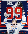 Wayne Gretzky Signed Hand Painted LE 1/1 William Zavala CCM Framed Jersey BAS