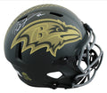 Ravens Ray Lewis Signed Salute To Service IV Full Size Speed Rep Helmet BAS Wit