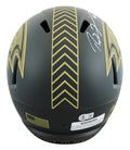 Ravens Ray Lewis Signed Salute To Service IV Full Size Speed Rep Helmet BAS Wit