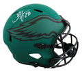 Eagles Brian Dawkins Signed Rave Full Size Speed Rep Helmet W/ Case BAS Witness