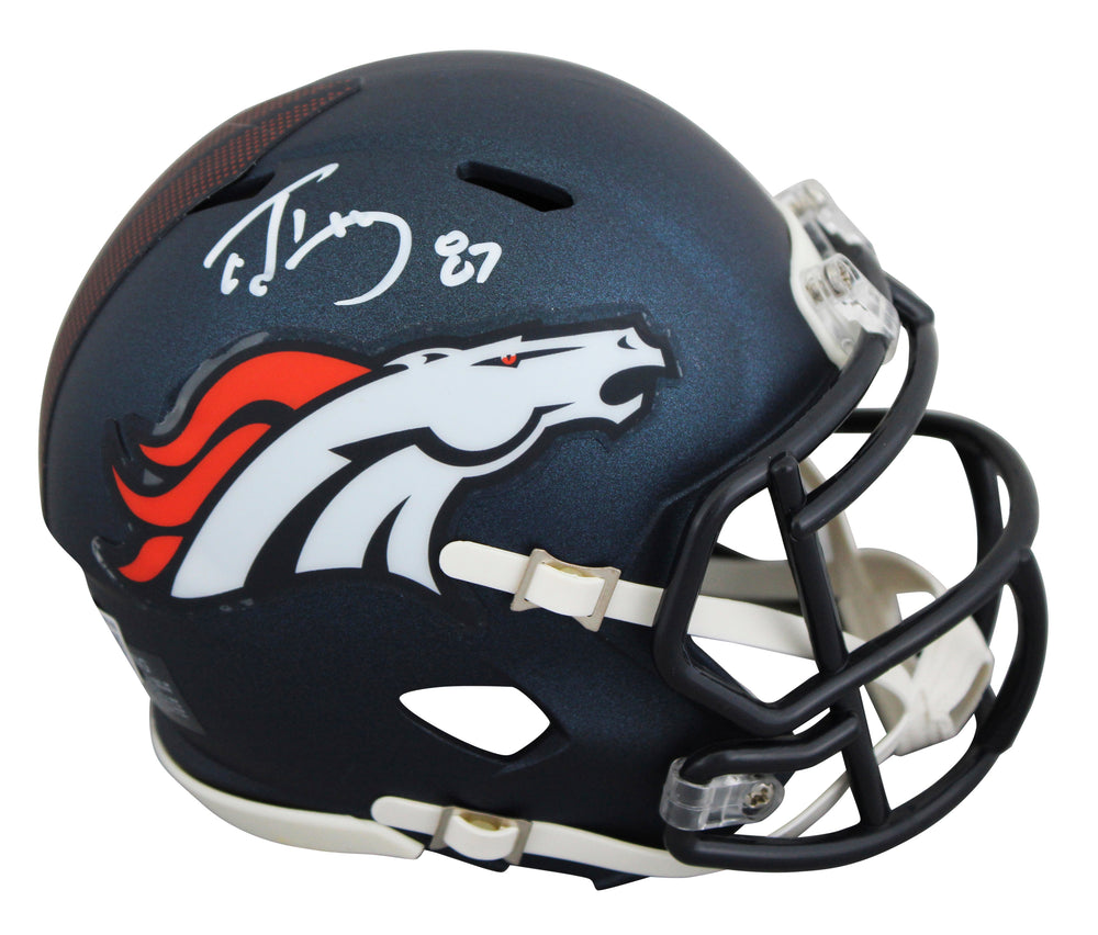 Broncos Ed McCaffrey Authentic Signed Speed Mini Helmet BAS Witnessed 2