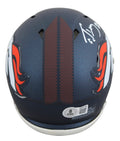 Broncos Ed McCaffrey Authentic Signed Speed Mini Helmet W/ Case BAS Witnessed 2