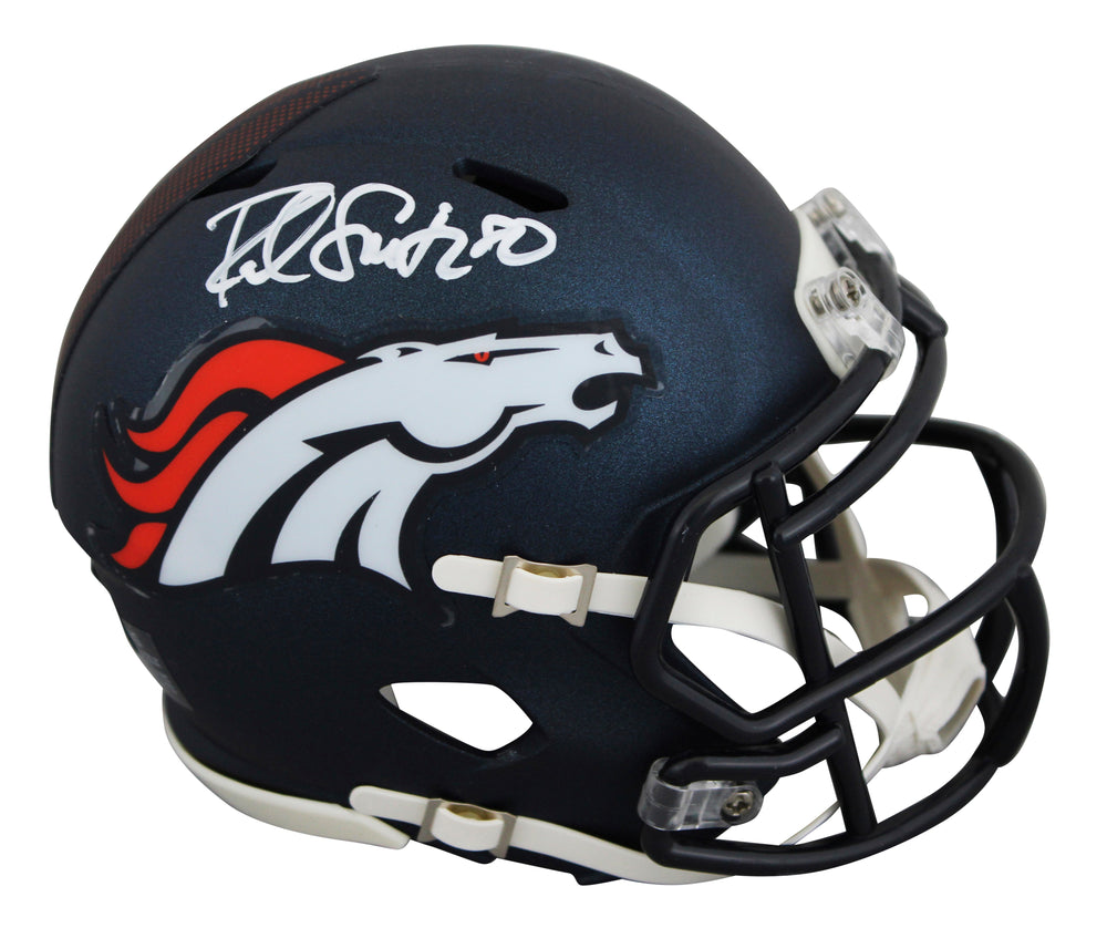 Broncos Rod Smith Authentic Signed Speed Mini Helmet Autographed BAS Witnessed 2