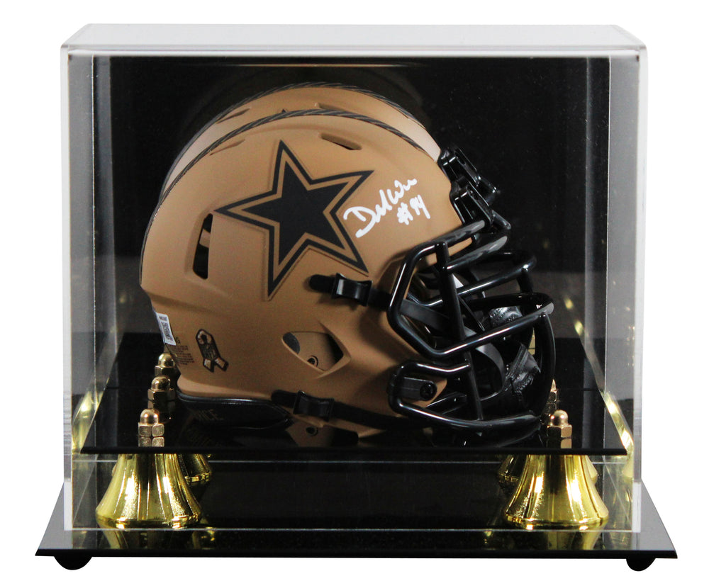 Cowboys DeMarcus Ware Signed STS II Speed Mini Helmet W/ Case BAS Witnessed