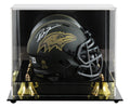Ravens Ray Lewis Signed Salute To Service IV Speed Mini Helmet W/ Case BAS Wit 2