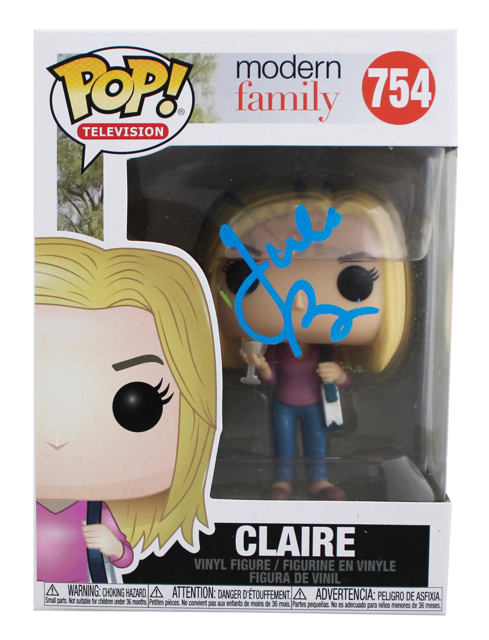 Julie Bowen Modern Family Signed Claire #754 Funko Pop Vinyl Figure JSA #CD06272