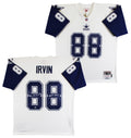 Cowboys Michael Irvin "HOF 2007" Signed White Thanksgiving M&N Jersey BAS Wit