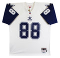 Cowboys Michael Irvin "HOF 2007" Signed White Thanksgiving M&N Jersey BAS Wit