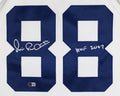 Cowboys Michael Irvin "HOF 2007" Signed White Mitchell & Ness Jersey BAS Witness