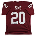 Oklahoma Billy Sims "78 Heisman" Signed Maroon Pro Style Jersey BAS Witnessed