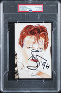 David Bowie "94" Authentic Signed 4x6 Postcard Autographed PSA/DNA Slabbed