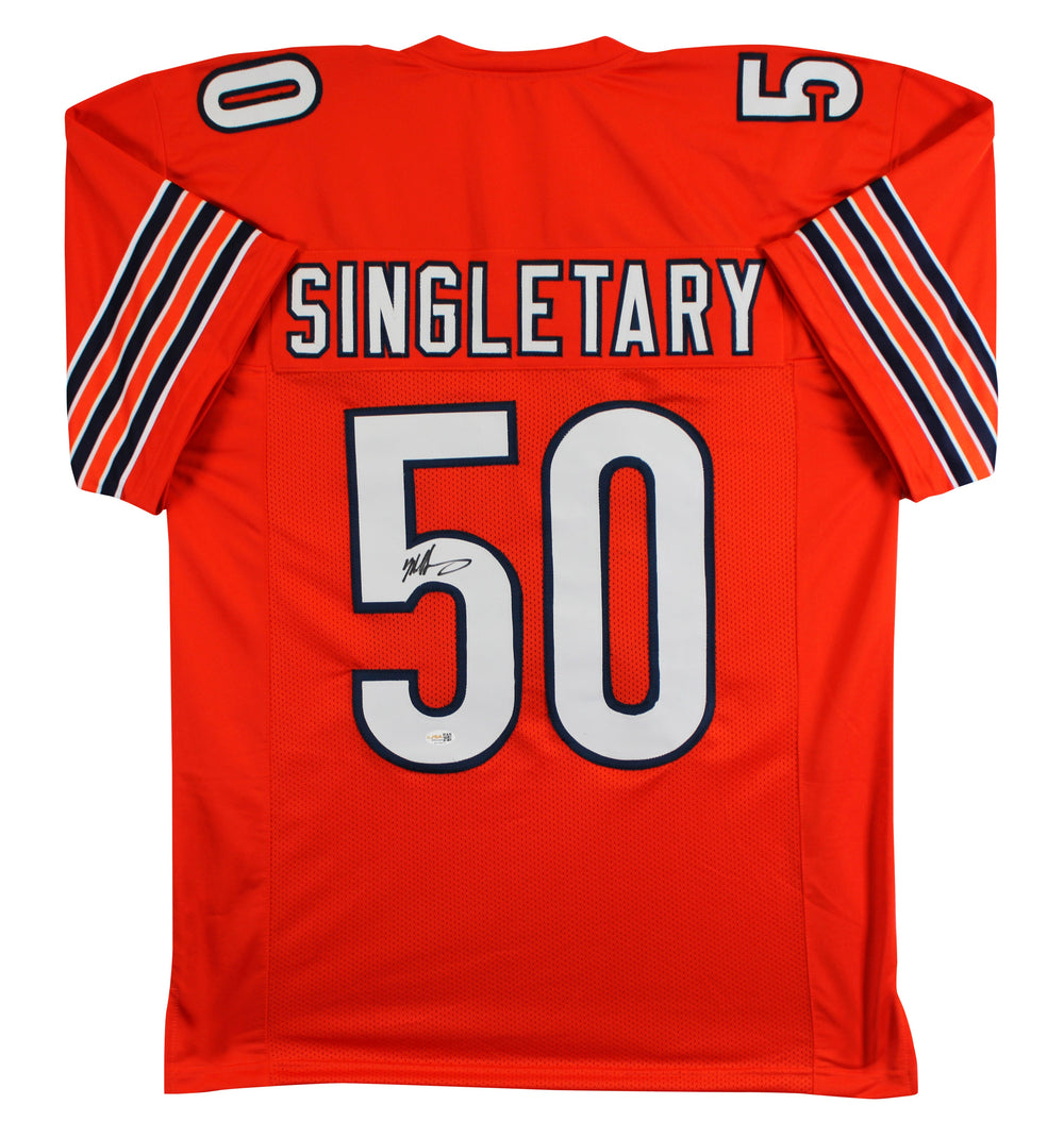 Mike Singletary Authentic Signed Orange Pro Style Jersey Autographed JSA Witness