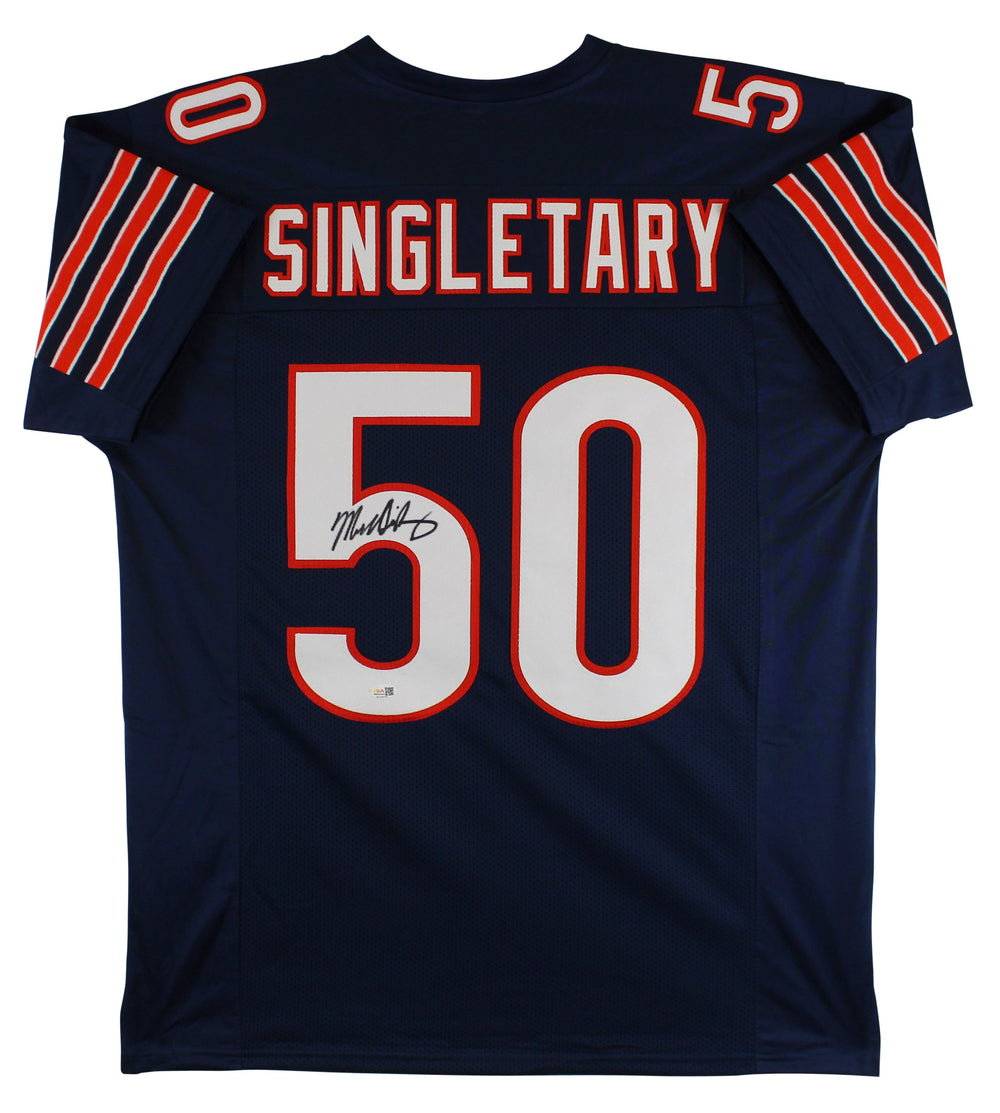 Mike Singletary Authentic Signed Navy Pro Style Jersey Autographed JSA Witness