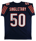 Mike Singletary Authentic Signed Navy Pro Style Jersey Autographed JSA Witness