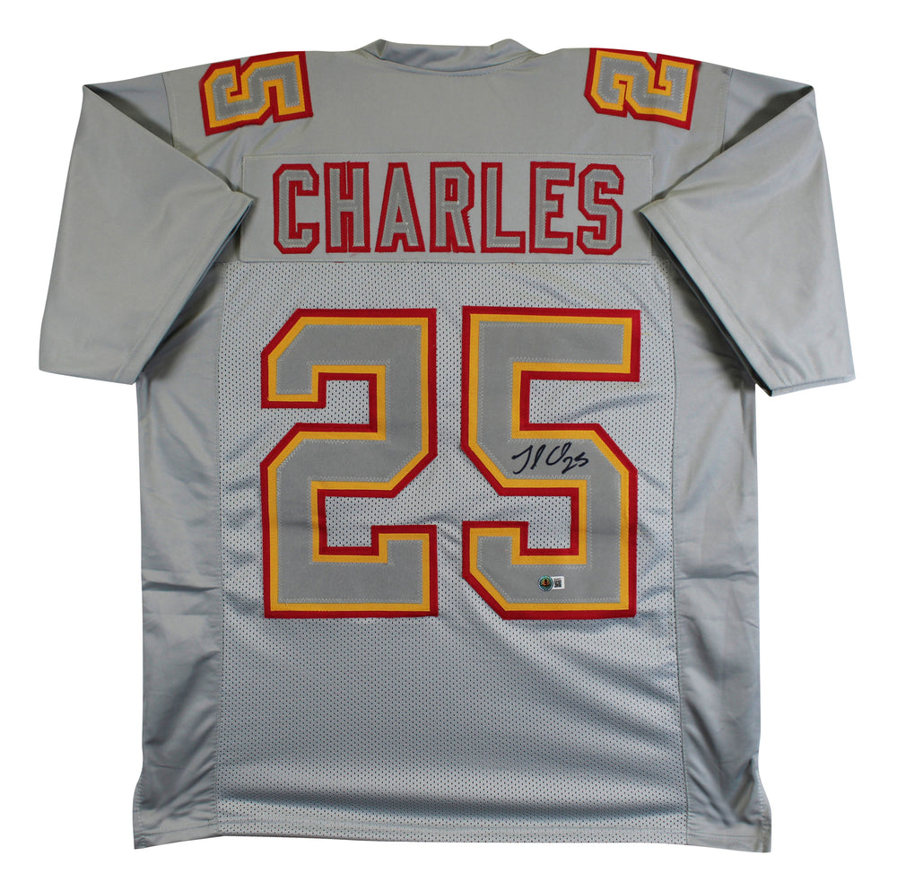 Jamaal Charles Authentic Signed Grey Pro Style Jersey Autographed BAS Witnessed