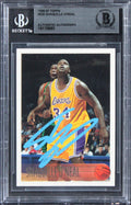 Lakers Shaquille O'Neal Authentic 1996 Topps #220 Card Autographed BAS Slabbed
