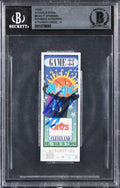 Shaquille O'Neal Signed 1993 Magic VS Cavs Ticket Stub Card Auto 10! BAS Slabbed
