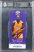 Shaquille O'Neal Signed 4/2/13 #34 Retirement Ticket Stub Card Auto 10! BAS Slab