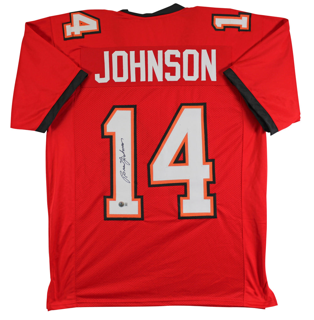 Brad Johnson Authentic Signed Red Pro Style Jersey Autographed BAS Witnessed