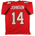 Brad Johnson Authentic Signed Red Pro Style Jersey Autographed BAS Witnessed
