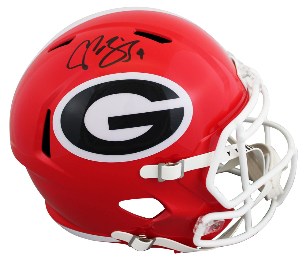 Georgia Champ Bailey Authentic Signed Full Size Speed Rep Helmet BAS Witnessed