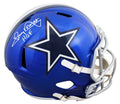 Cowboys Tony Dorsett "HOF" Signed Flash F/S Speed Rep Helmet BAS Wit #4W644195