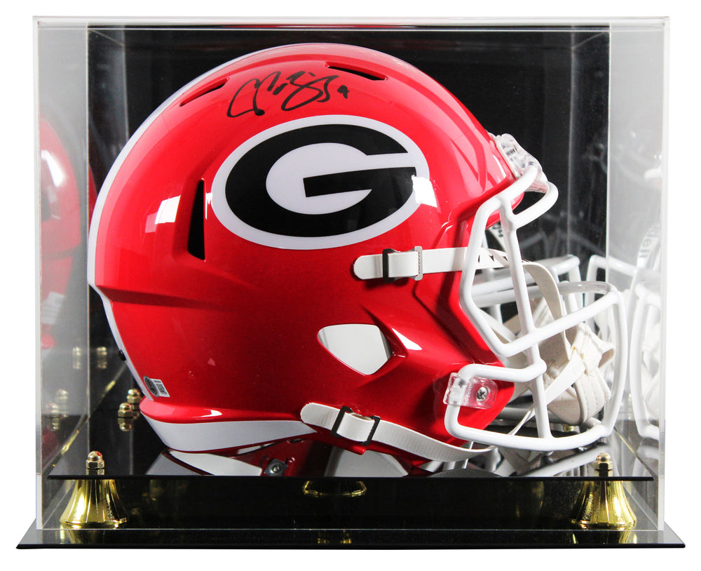 Georgia Champ Bailey Signed Full Size Speed Rep Helmet W/ Case BAS Witnessed
