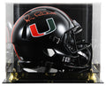 Miami Michael Irvin Signed 2017 Alt Black F/S Speed Rep Helmet W/ Case BAS Wit