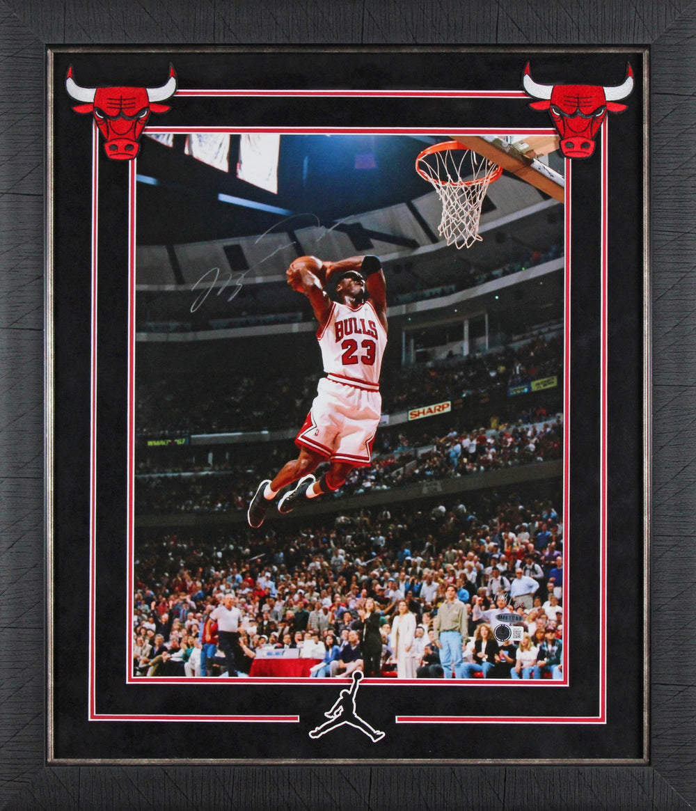 Bulls Michael Jordan Authentic Signed 16x20 Framed Photo LE #108/300 BAS & UDA