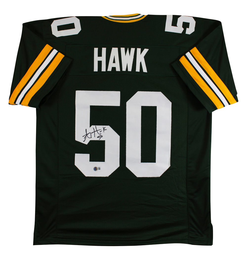 A.J. Hawk Authentic Signed Green Pro Style Jersey Autographed BAS Witnessed